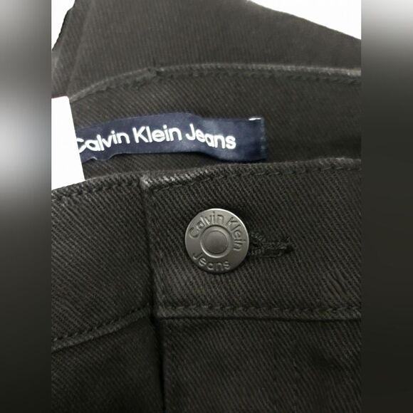 Calvin Klein Women's 12 High Rise Straight Leg Ankle Jeans Black 29" Inseam NWT - Picture 7 of 8
